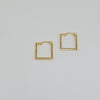 18k Square Earrings 2.7g