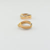 18k Multi Band Hoop Earrings 3.3g