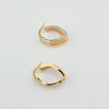 18k Multi Band Hoop Earrings 3.3g