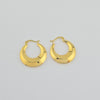 18k Crescent Moon Hoop Earrings 3.8g