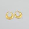 18k Crescent Moon Hoop Earrings 3.8g