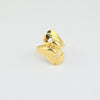 18k Wide 2Leaf S7.5 Ring 2.2g