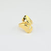18k Wide 2Leaf S7.5 Ring 2.2g