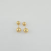 18k Barbell Stud Earrings 2.6