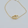 18k Double Heart Bracelet 3.5g