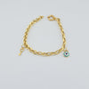 18k Evil Eye 5mm Bracelet 6.6g