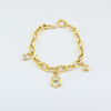 18k Evil Eye Charm 8mm Bracelet 12.6g