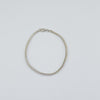 18k Franco White 2mm Bracelet 2.9g