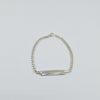 18k Small Curb ID White 4mm Bracelet 5.5g