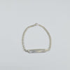 18k Small Curb ID White 4mm Bracelet 5.5g