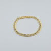 18k 2Toned Chain 6mm Bracelet 10g