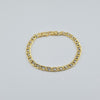 18k 2Toned Chain 6mm Bracelet 10g