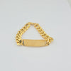18k Figaro ID 13mm Bracelet 45g