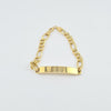 18k Figaro ID 7mm Bracelet 7.6g