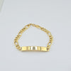 18k Figaro ID 7mm Bracelet 7.2g