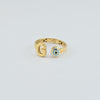 18k G Evil Eye S7 Ring 1.9 g