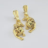 18k Lion Earrings 9.4g