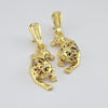 18k Lion Earrings 9.4g