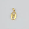 18k Oval Button Pendant 0.80g