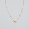18k Twin Rings Necklace 1g