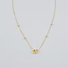 18k Twin Rings Necklace 1g