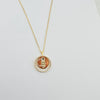 18k Button Necklace 9.5g