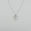 18k Heart White Necklace 2.7g
