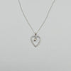 18k Heart White Necklace 2.7g