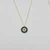 18k Evil Eye Necklace 3.4g