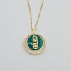 18k Button Necklace 9.4g
