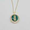 18k Button Necklace 9.4g
