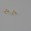 18K Gold Anchor Stud  Earrings 0.80g