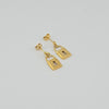 18k Lock Earrings 2.8g