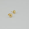 18k Half Ball Stud Earrings 1.9g