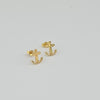 18k Anchor Stud Earrings 1.4g