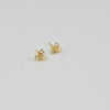 18k 3 Leaf Clover Earrings 0.80g