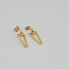 18k Paperclip Earrings 3g
