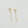 18k 3Link Paperclip Earrings01 1.3g
