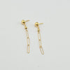 18k Paperclip Earrings 1.3g