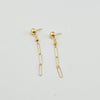 18k 3Link Paperclip Earrings01 1.3g