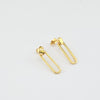 18k Paperclip Earrings 3.6g