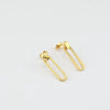 18k Paperclip Earrings 3.6g