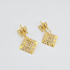 18k Squares Earrings 8.8g
