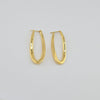 18k Freeform Dangling Teardrop Earrings 6.4g