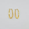 18k Freeform Dangling Teardrop Earrings 6.4g