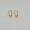 18k Dangling Teardrop  Rose Earrings 3.4g