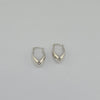 18k Teardrop White Earrings 3.4g