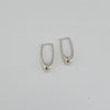 18k Dangling Teardrop  White Earrings 3.3g