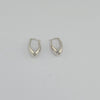 18k Teardrop White Earrings 3.4g