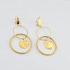 18k Double Hoop Earrings 11g